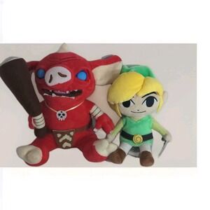 Nintendo Legend of Zelda Link Plush Phantom Hourglass And Bokoblin Pig  Bundle